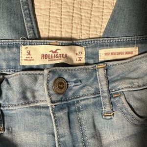 Size 5 Long High Rise Super Skinny Hollister Brand Jeans